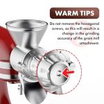 Metal Grain Mill Attachment for KitchenAid Stand Mixer, Flour Mill Grinder for Kitchen Aid Accessories and Attachments, Fit for Grinding Non-Oily Dry Grain Corn, Coffee Bean, Buckwheat, Oats, Millet