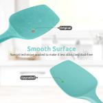Heat Resistant Silicone Spoon Spatula: U-Taste 600ºF High Heat Flexible 11.38in Silicon Mixing Stirring Cooking Scraping Baking Bowl Scraper Seamless Spreader for Kitchen Nonstick Cookware (Aqua Sky)