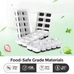 DOQAUS Ice Cube Trays 4 Pack, 40 pcs Silicone Ice Cubes Tray Maker with Spill-Resistant Removable Lid, Easy Release & Pop out, LFGB and BPA Free, Stackable Flexible, for Soup, Food, Cocktail, Coffee