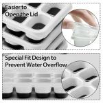 DOQAUS Ice Cube Trays 4 Pack, 40 pcs Silicone Ice Cubes Tray Maker with Spill-Resistant Removable Lid, Easy Release & Pop out, LFGB and BPA Free, Stackable Flexible, for Soup, Food, Cocktail, Coffee