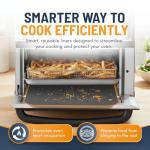 Toaster Oven Liners for Bottom of Oven (4 Pack) Reusable Non-Stick Heat Resistant Toaster Liners, Compatible with Ninja, Cuisinart, Emeril Lagasse & More, Toaster Mat, 12"x12" (Silver)