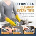 Toaster Oven Liners for Bottom of Oven (4 Pack) Reusable Non-Stick Heat Resistant Toaster Liners, Compatible with Ninja, Cuisinart, Emeril Lagasse & More, Toaster Mat, 12"x12" (Silver)