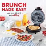 Dash Express 8” Waffle Maker for Waffles, Paninis, Hash Browns + other Breakfast, Lunch, or Snacks, with Easy Clean, Dual Non-Stick Surfaces - Red Heart