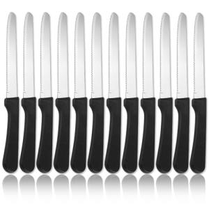 ReaNea Steak Knives Set of 12, Stainless Steel Steak Knife Set, Serrated Steak Knives, Gifts for Home, Restaurant, Parties, Wedding, Camping, Outdoor