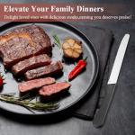 ReaNea Steak Knives Set of 12, Stainless Steel Steak Knife Set, Serrated Steak Knives, Gifts for Home, Restaurant, Parties, Wedding, Camping, Outdoor