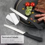 ReaNea Steak Knives Set of 12, Stainless Steel Steak Knife Set, Serrated Steak Knives, Gifts for Home, Restaurant, Parties, Wedding, Camping, Outdoor