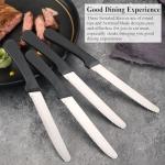 ReaNea Steak Knives Set of 12, Stainless Steel Steak Knife Set, Serrated Steak Knives, Gifts for Home, Restaurant, Parties, Wedding, Camping, Outdoor