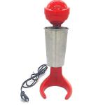 Red Handheld Electric Milkshake Maker, Mini Automatic Drink Cream Mixer Blender Single Head Stainless Steel Milk Shaker Machine