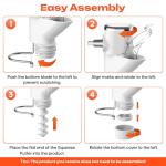 Gourmet Pasta Press Attachment for KitchenAid Stand Mixers, Pasta Maker for Kitchenaid Mixer With 7 Interchangeable Pasta Plates, For Kitchenaid Pasta Attachment