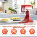 Gourmet Pasta Press Attachment for KitchenAid Stand Mixers, Pasta Maker for Kitchenaid Mixer With 7 Interchangeable Pasta Plates, For Kitchenaid Pasta Attachment