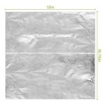 Biocean 500 Pre-Cut Aluminum Foil Sheets, 12" x 10.75" Pop-Up Foil Sheets for Restaurant Use, Disposable Food Wrapping for Burritos, Hot Dogs, and Sandwiches