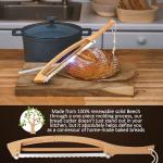 Adjustable Bread Knife for Homemade Bread - Bread Cutter with 1/2-inch and 1-inch Thickness Guides - 17-inch Bread Knife - Bow Design Easy to Cutting Even Slices for Baguettes and Sandwiches and More