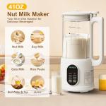 8 in 1 Automatic Nut Milk Maker, 41oz Homemade Soybean Milk, Almond Milk, Oat Milk and Juice, Electric Bean and Nut Milk Machine with Appointment Timer, Keep Warm and Self-cleaning Function, Beige