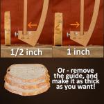 Adjustable Bread Knife for Homemade Bread - Bread Cutter with 1/2-inch and 1-inch Thickness Guides - 17-inch Bread Knife - Bow Design Easy to Cutting Even Slices for Baguettes and Sandwiches and More