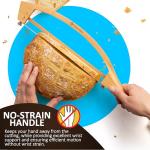 Adjustable Bread Knife for Homemade Bread - Bread Cutter with 1/2-inch and 1-inch Thickness Guides - 17-inch Bread Knife - Bow Design Easy to Cutting Even Slices for Baguettes and Sandwiches and More