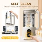 8 in 1 Automatic Nut Milk Maker, 41oz Homemade Soybean Milk, Almond Milk, Oat Milk and Juice, Electric Bean and Nut Milk Machine with Appointment Timer, Keep Warm and Self-cleaning Function, Beige