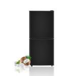 Zyerch Small Refrigerator with Freezer for RV 4.2 Cu. Ft. Mini Fridge with Bottom Freezer, 7-Level Temperature Control Dorm Fridge for Kitchen, Office, Apartment, Black