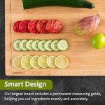 Large Wooden Cutting Boards for Kitchen for Chefs – Anti-Cut Chopping Board with Laser Engraved Inch Ruler, Charcuterie Accessories, Meal Prep,16 * 12 Inch