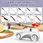 Manual Knife Sharpener, Cycle Adjustment 5 Replaceable Sharpening Stages Sharpener for Precision, Bread, Serrated, Chef's Knives, Scissors