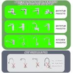 lasuroa 2pcs Portable Dishwasher Sink Faucet Adapter with Aerator, Chrome Quick Snap Adapter Kitchen Hose Attachment Connection for 15/16-27 Male or 55/64-27 Famale