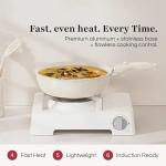 GOURMETIFIC® Pots and Pans Cookware Set [11 PIECES] - Non Toxic Ceramic Coated Cooking Ware - Induction, Gas & Oven Kitchenware - Non Stick Pot & Pan with Removable Handles & Stackable (Cream)