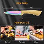 3 PCS Rainbow Paring Knife with Sheath, Pro Sharpness Kitchen Knives, Bring Life Color, Make Living Better-3.5 inch Stainless Steel Knife