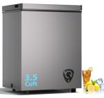 LifePlus Chest Freezer 3.5 Cubic Feet with Removable Basket and Fast Cooling, Small Deep Freezer, Adjustable Temperature, Energy Saving, Low Noise,Top Open Door Compact Freezer for Kitchen Garage