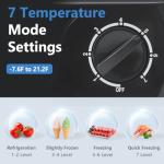 LifePlus Chest Freezer 3.5 Cubic Feet with Removable Basket and Fast Cooling, Small Deep Freezer, Adjustable Temperature, Energy Saving, Low Noise,Top Open Door Compact Freezer for Kitchen Garage