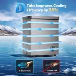 LifePlus Chest Freezer 3.5 Cubic Feet with Removable Basket and Fast Cooling, Small Deep Freezer, Adjustable Temperature, Energy Saving, Low Noise,Top Open Door Compact Freezer for Kitchen Garage