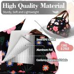 CaCTOUR Lunch Box for Women Girls Teens,Cute Lunch Box Cooler Bag, Portable Insulated Small Lunch Bag Women Reusable Corduroy Lunch Tote for Work/Travel/Picnic/School (Flower)