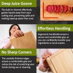 Cutting Board Set of 3 – Small, Medium, Large Wooden Cutting Boards for Kitchen for Chefs – Anti-Cut Chopping Board with Laser Engraved Inch Ruler, Charcuterie Accessories, Meal Prep