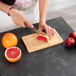 Cutting Board Set of 3 – Small, Medium, Large Wooden Cutting Boards for Kitchen for Chefs – Anti-Cut Chopping Board with Laser Engraved Inch Ruler, Charcuterie Accessories, Meal Prep