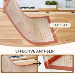 Silicone Baking Mat with Measurements, Extra Large 0.7mm 24" x 16" Pastry Dough Sheet, Pie Crust Rolling sourdough tools Supplies for Making Pizza, Pie, Christmas Cookies, Bread, Non Stick