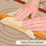 Silicone Baking Mat with Measurements, Extra Large 0.7mm 24" x 16" Pastry Dough Sheet, Pie Crust Rolling sourdough tools Supplies for Making Pizza, Pie, Christmas Cookies, Bread, Non Stick