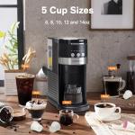 REVOTRA Single Serve Coffee Maker for Pods & Ground Coffee, 6 to 14oz Brew Sizes, Strong Brew Option, Fast Brewing, Compact Design with Removable 40oz Reservoir, Travel Mug Friendly, christmas gift