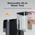 REVOTRA Single Serve Coffee Maker for Pods & Ground Coffee, 6 to 14oz Brew Sizes, Strong Brew Option, Fast Brewing, Compact Design with Removable 40oz Reservoir, Travel Mug Friendly, christmas gift