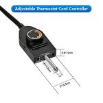 Stanbroil Replacement Part Electric Smoker and Grill Heating Element with Adjustable Thermostat Cord Controller for Most Smokers and Grills, 1500W