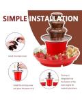Chocolate Fondue Fountain, Mini Chocolate Melting Pot，3-Tier MINI Chocolate Fountain,Stainless Steel Electric Chocolate Fondue Fountain for Birthday Party Wedding
