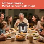 ICOOKPOT 16-in-1 Electric Pressure Cooker, Slow Cook, Rice Maker, Steamer, Yogurt, Warmer & Sterilizer, Programmable with Automatic Keep Warm, 6-Quart Stainless Steel