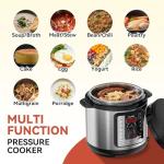 ICOOKPOT 16-in-1 Electric Pressure Cooker, Slow Cook, Rice Maker, Steamer, Yogurt, Warmer & Sterilizer, Programmable with Automatic Keep Warm, 6-Quart Stainless Steel