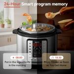 ICOOKPOT 16-in-1 Electric Pressure Cooker, Slow Cook, Rice Maker, Steamer, Yogurt, Warmer & Sterilizer, Programmable with Automatic Keep Warm, 6-Quart Stainless Steel
