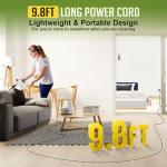 Multi-Surface Handheld Steam Cleaner with 11-Pieces Accessories, 15.2OZ All Natural Pressurized Steamer for Cleaning, Multipurpose Steam Cleaner for Home to Clean Floor, Grout, Tile, Grease and More