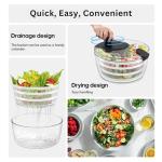 AVI ESSENTIALS Salad Spinner 4.0L – Space Saving Portable Lettuce Spinner with Lid Lock & Rotary Handle, BPA-Free Vegetable & Fruit Dryer, Compact Design for Quick, Easy & Mess-Free Salad Prep