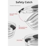 AVI ESSENTIALS Salad Spinner 4.0L – Space Saving Portable Lettuce Spinner with Lid Lock & Rotary Handle, BPA-Free Vegetable & Fruit Dryer, Compact Design for Quick, Easy & Mess-Free Salad Prep