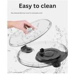 AVI ESSENTIALS Salad Spinner 4.0L – Space Saving Portable Lettuce Spinner with Lid Lock & Rotary Handle, BPA-Free Vegetable & Fruit Dryer, Compact Design for Quick, Easy & Mess-Free Salad Prep