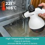 Handheld Steam Cleaner, Steamer for Cleaning, Multipurpose Portable Steam Cleaners for Home Use with Safety Lock and 10 Accessory Kit to Remove Grime, Grease, and More