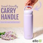 Ello Cooper Twist 32oz Stainless Steel Water Bottle with Chug Lid | Leak Proof | Double Walled and Vacuum Insulated | Built in Carry Loop | Dishwasher Safe | Cashmere Pink