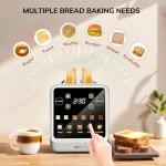 Keenstone Toaster 4 Slice, Digital Smart Toaster with TouchScreen, Memory Function, Single Slot Toasting, Timer, Reheat & Defrost for Bagels, Bread, Waffles, Muffin, Stainless Steel Kitchen Essentials