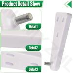 302985 303001 Mini Compact Freezer Top Hinge Compatible with Kenmore, Maytag, Frigidaire Sanyo, Weight capacity 35 lbs. Right or left side Fitment - White