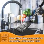 Yoehka Silicone Cooking Utensils Set for Nonstick Cookware, 4Pcs Heat Resistant Kitchen Silicone Spatula and Spoon Set with Stainless Steel Handle, Mixing, Flipping, Turning, Stirring, Black